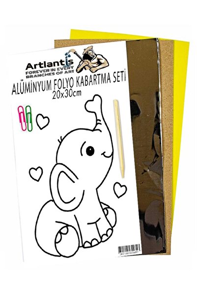 Artlantis Alüminyum Folyo Kabartma Seti 20x30 cm Deney Malzemesi 1 Paket Alim...