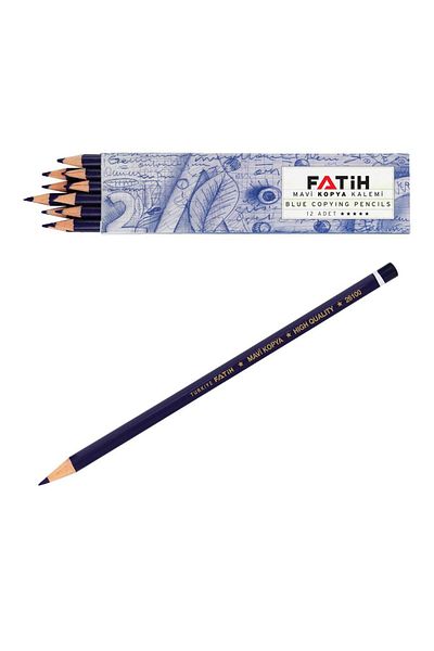 Fatih Blue Pencil Copy 12 Pieces Blue Pencil Head Pencil 12 Pieces