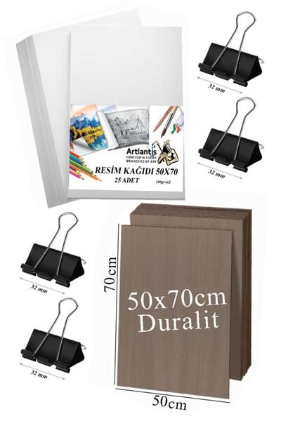Artlantis Karakalem Eskiz Çizim Seti Durolit Seti 50x70 cm Duralit 1 Adet 50x...