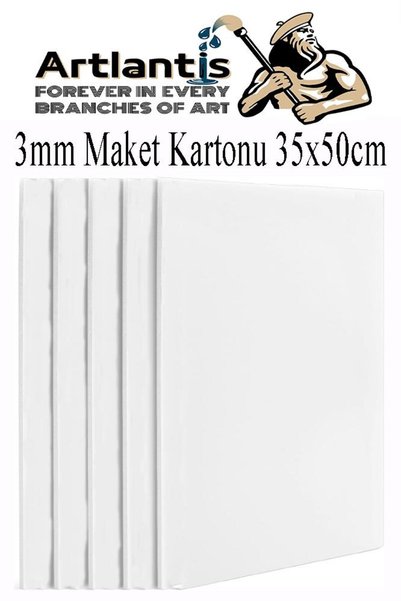 Artlantis Maket Kartonu Beyaz Fotoblok 3 mm 35x50 cm 5 Adet Hobi Sanat Okul K...