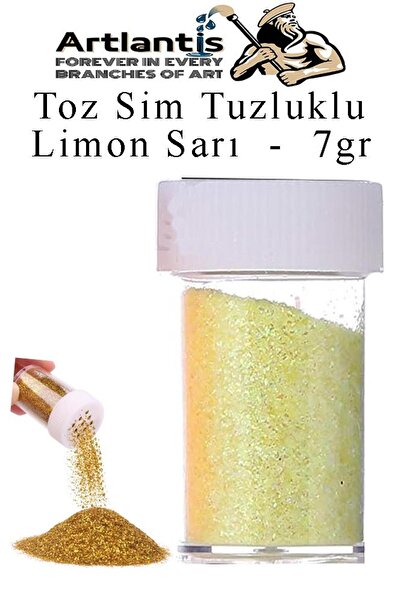 Artlantis Renkli Toz Sim Tuzluklu 7 gr 1 Adet Renkli Toz Sim Epoksi Reçine Okul Etkinlik Dekarasyon Slime