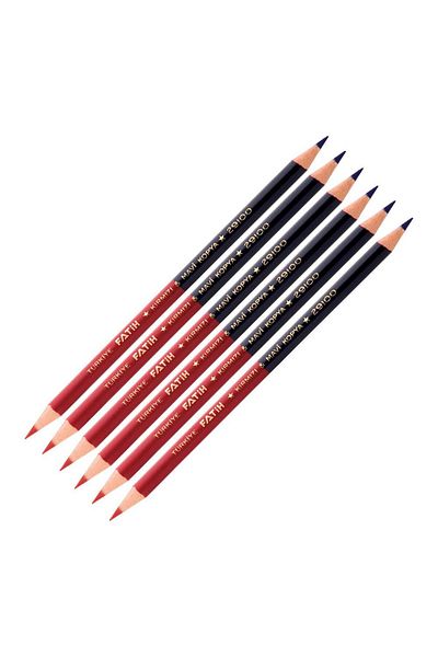 Fatih Blue Red Double Sided Pencil Copy 6 Pieces Blue Red Double Sided Pencil Title Kal
