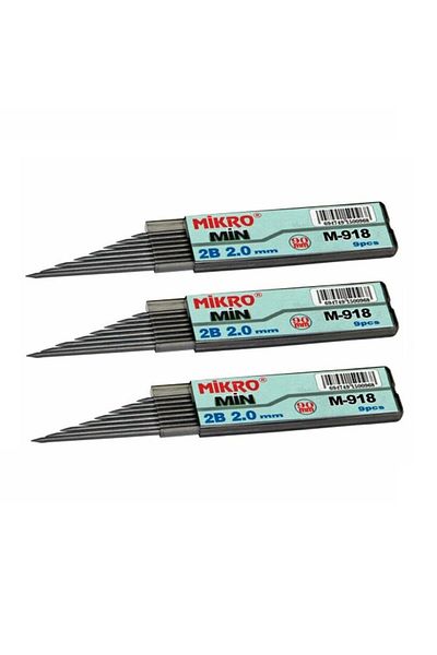 Mikro Pen Tip 2.0mm 2b 2b Pen Tip 2mm Black 3 Pieces