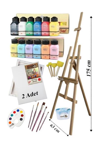 Artlantis Akrilik Boya Resim Seti Artdeco 12 Renk 75 ml Akrilik Boya Şövalye ...