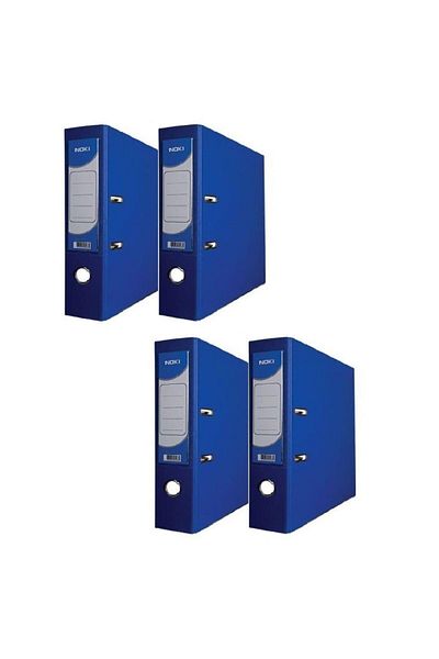 Noki Office Folder Wide Blue Office Folder with Rings 4 Pieces