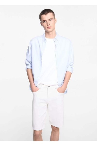 Mango Teen Szorty z bawełnianego jeansu