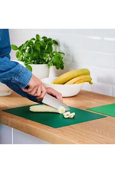 IKEA Green Finfördela Cutting Board - 28X36 Cm, 2 Pieces and Gray Finfördubbla Set of Knives