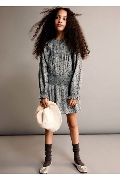 MANGO Kids Φόρεμα Lurex με σχέδια