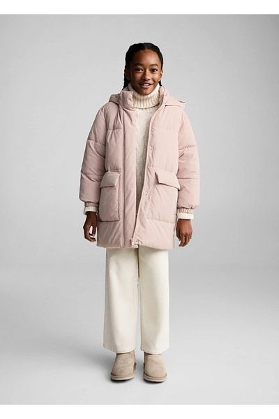 MANGO Kids Quilted Pocket Anorak