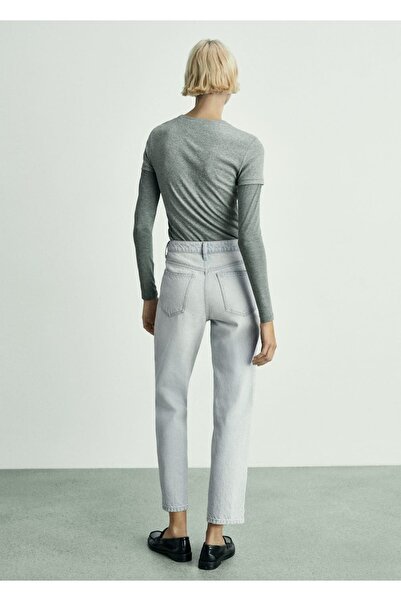 MANGO Woman Newmom confort yüksek belli jean pantolon