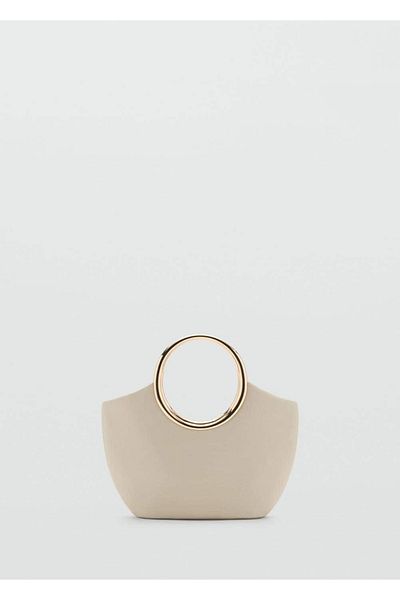 MANGO Woman Tasche mit metallischen Details