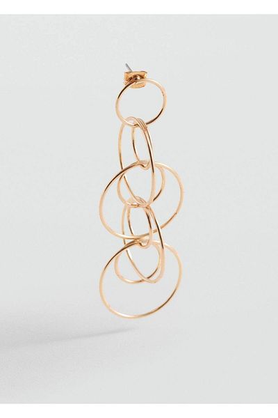 Mango Teen Nested Long Hoop Earrings