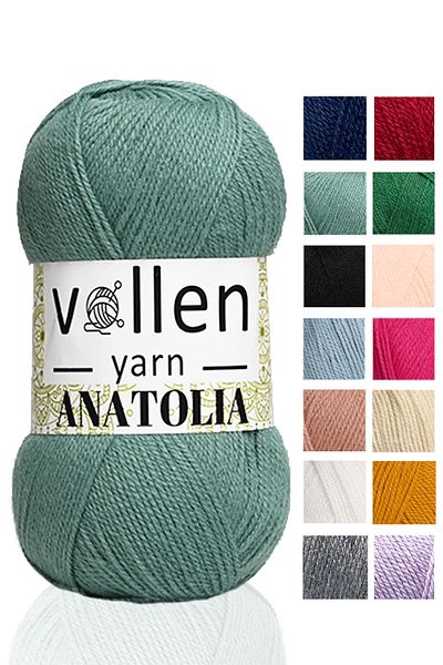 vollen yarn Anatolia Hand Knitting Yarn - Κουβέρτα ζακέτα, πουλόβερ και μποτάκια