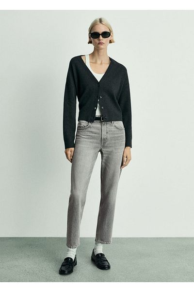 MANGO Woman Mom2000 Mom-Jeanshose mit hoher Taille