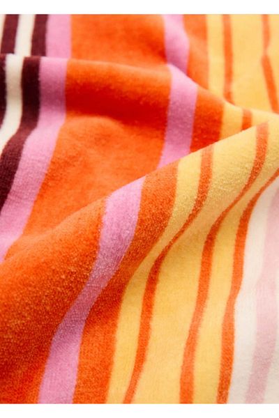 MANGO Woman 100% Cotton Striped Beach Towel