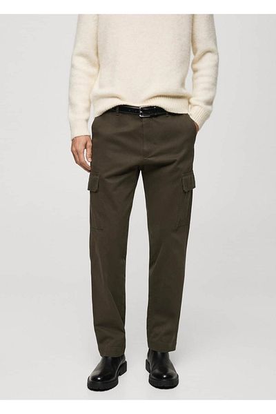 MANGO Man Straight Cut Cargo Pants