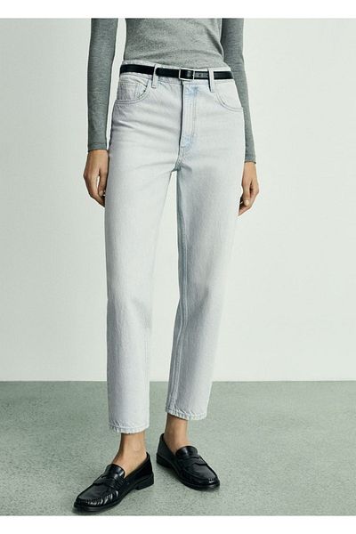 MANGO Woman Newmom Confort Jeanshose mit hoher Taille