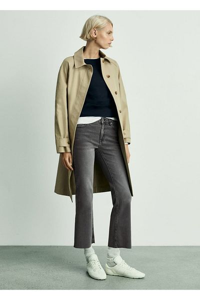 MANGO Woman Sienna Flare Crop Jeans-Hose