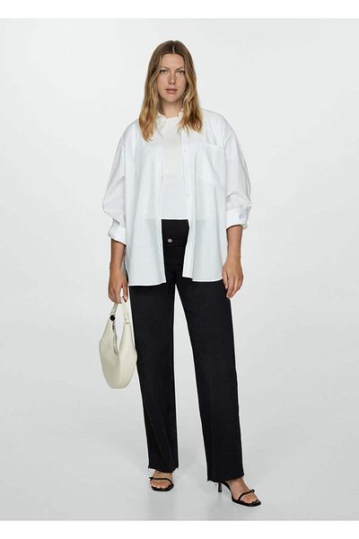 MANGO Woman Těhotenské džíny Wideleg
