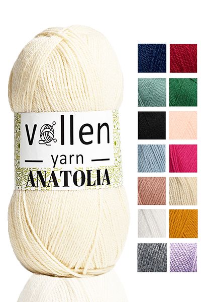 vollen yarn Anatolia Hand Knitting Yarn - Κουβέρτα ζακέτα, πουλόβερ και μποτάκια