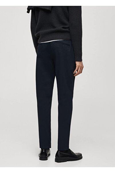 MANGO Man Tapered kesim pamuklu cropped pantolon