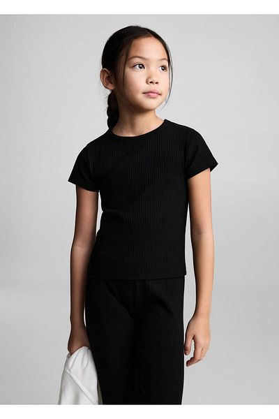 MANGO Kids Koton T-Shirt mit Gummizug