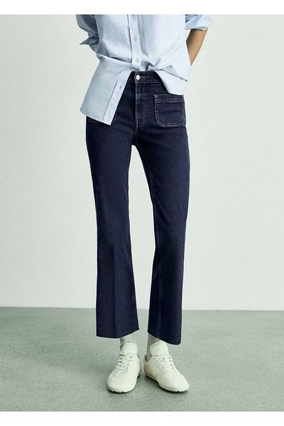 MANGO Woman Alex slim fit džíny se středním pasem