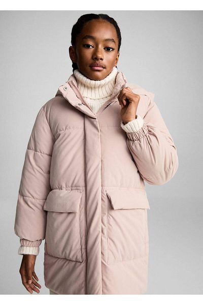 MANGO Kids Quilted Pocket Anorak