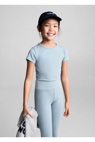 MANGO Kids Jambiere din bumbac cu nervuri