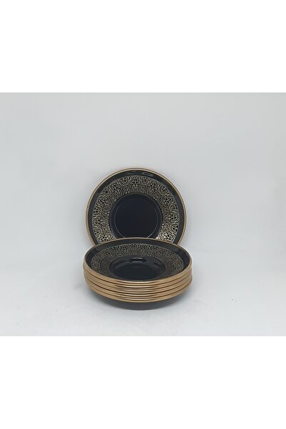 Avşar Enamel House 6-Piece Enamel Tea Plate Set