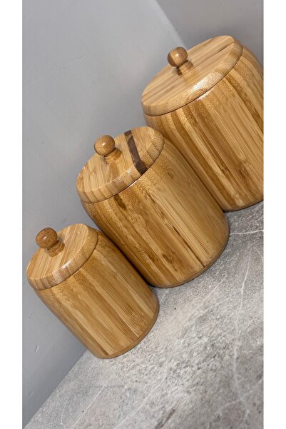 ARİN MODA ARİN HOMTEKS DEN 3’LÜ  BAMBU BAHARATLIK