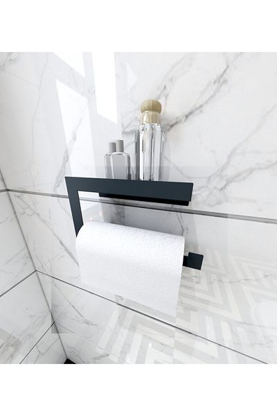 ENSAR PROFİL Roll Paper Towel Holder Napkin Holder Bathroom Organizer Paper Towel Rack