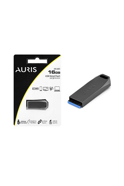 Auris Aum16 USB 3.0 Metal Flash Memory 16Gb Black