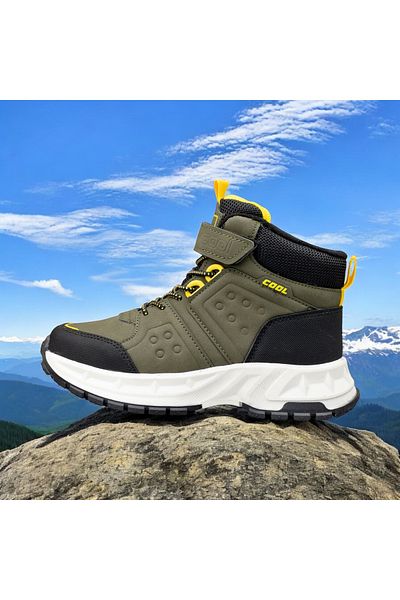 JOJO KIDS Unisex παιδικές μπότες ορειβασίας, αδιάβροχες, αντιολισθητικές σόλες, μπότες velcro