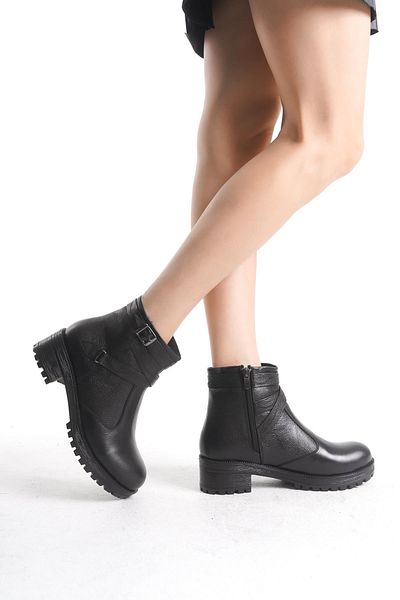 ALPELLİ ByAlp Cizme negre de damă din piele naturală