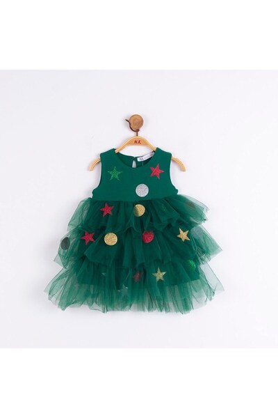 nk kids Nk-73603 Pine Tree Christmas Dress