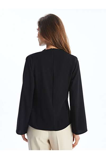 LC Waikiki Black Flowing Collar Women's Blouse