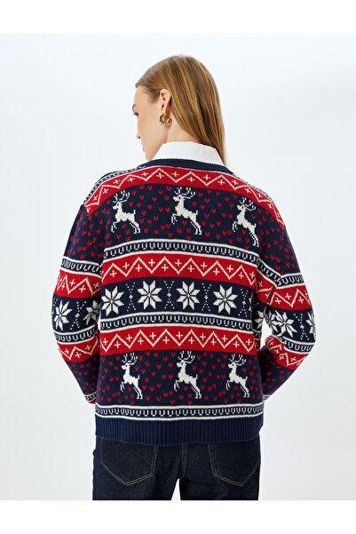 Koton Crew Neck Long Sleeve New Year's Sweater