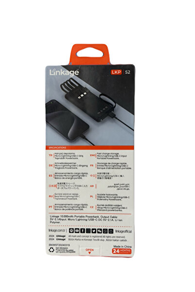Linkage 10000 mah 4 çıkışlı hızlı şarj powerbank