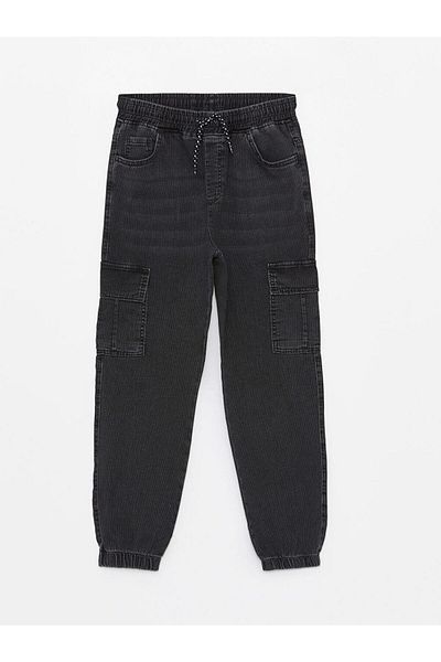 LC Waikiki Black Elastic Waist Boys' Jogger Jean Trousers