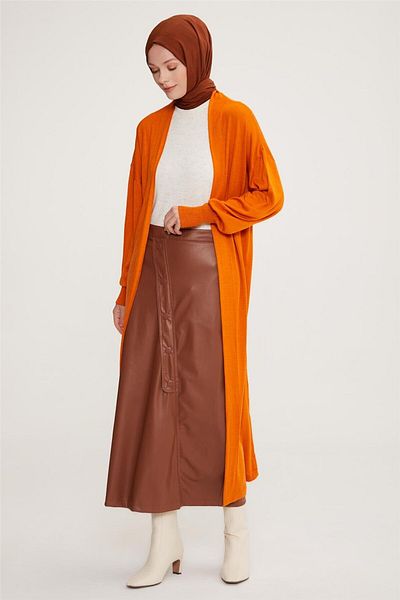 Armine Orange Burnt Cardigan - 22Kd4245