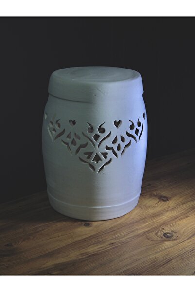 zeuseramik Seramik Tabure L Bisküvi (HAM ÜRÜN)