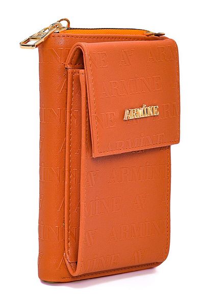 Armine Orange Chain Strap Handbag 23Yd7265-1