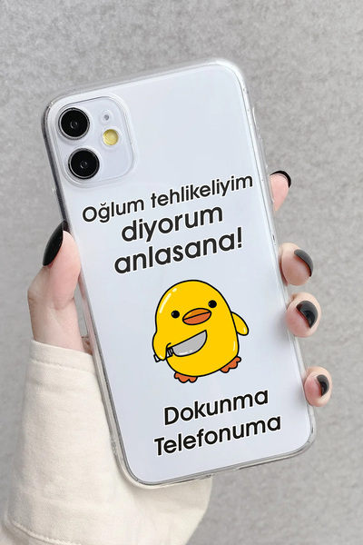 3GEN CASE İphone 11 Uyumlu Sevimli Civciv Desenli Şeffaf Silikon Kılıf