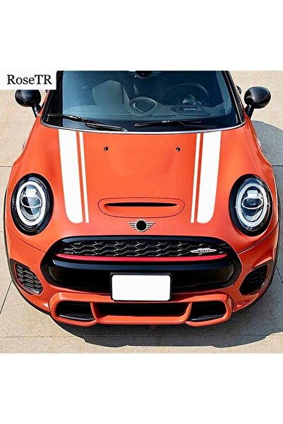 RoseTR Mini Cooper R60 F55 F56 F60 - Capotă față albă cu dungi