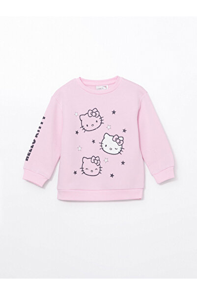 LC Waikiki LCW Kids Pembe Bisiklet Yaka Hello Kitty Baskılı Kız Çocuk Kalın S...
