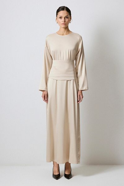 Touché Privé Satin Dress with Corse