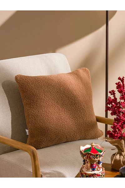LC Waikiki Кафяка за възглавница HOME, кафява, 45x45 см