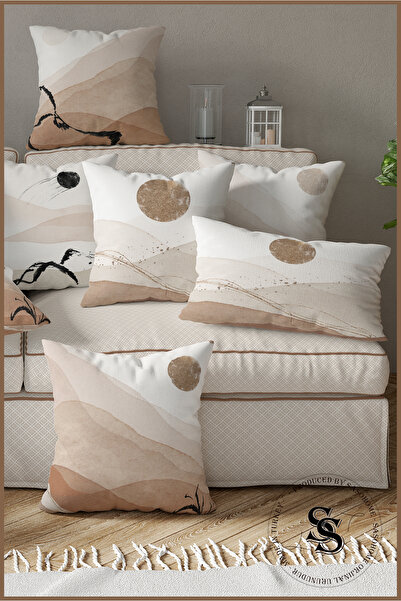 SasoHome Таблиця Дизайн Пустельні піски Дизайн 4-х цифровий друк Подушка