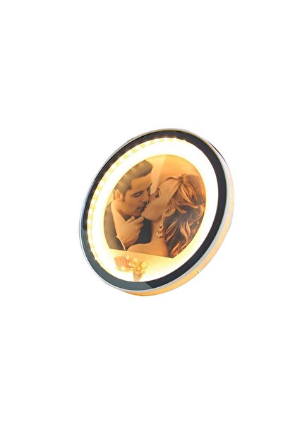 WHİTEGREEN إطار مرآة LED بإضاءة LED إطار صورة دائري